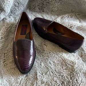 Giorgio Brutini Snakeskin Purple Loafers
